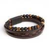 Elegant For Women Magnet Bohemia Leather Men Bracelets Beaded Wristband Korean Bangles
