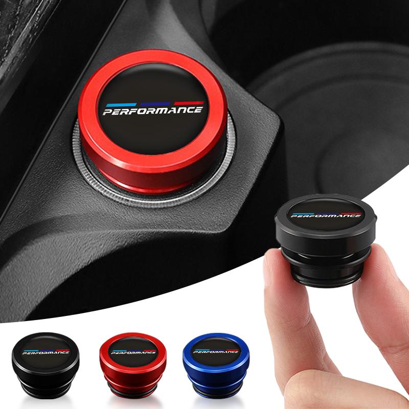 MLKJ3 Metal Car Cigarette Lighter Dust-proof Cover Decoration Cap For For BMW M Performance E46 E90 F10 F30 X3 F20 E46 E60 Accessories