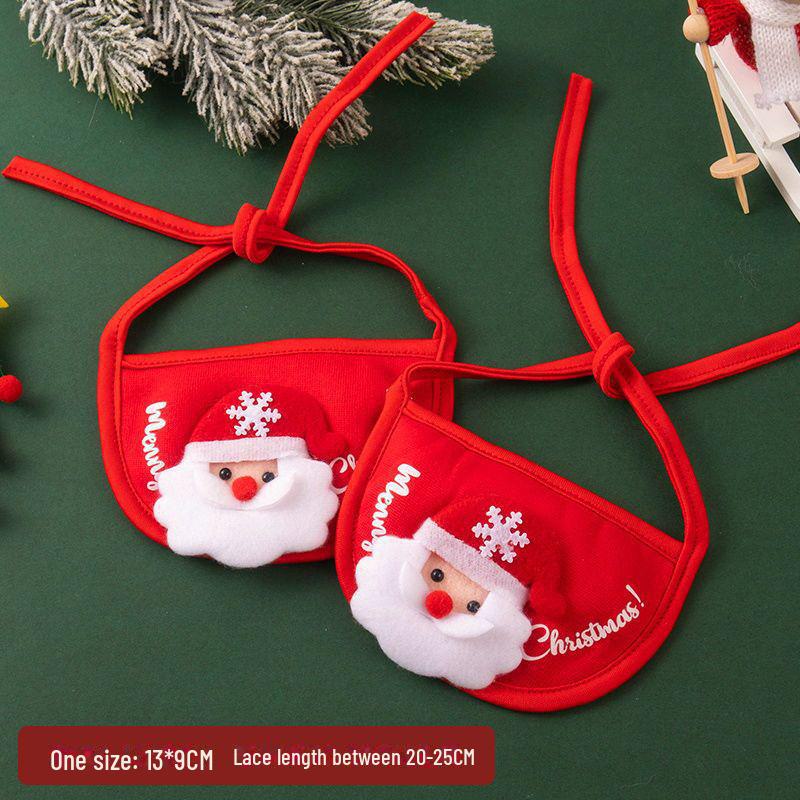 Рождественский комплект из накидки и шапки для питомца: Теплая праздничная одежда для кошек и маленьких собак