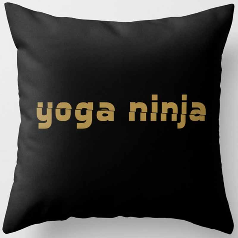 Черно-желтая квадратная наволочка, украшение для дома, чехол для автомобильного дивана 45 см * 45 см