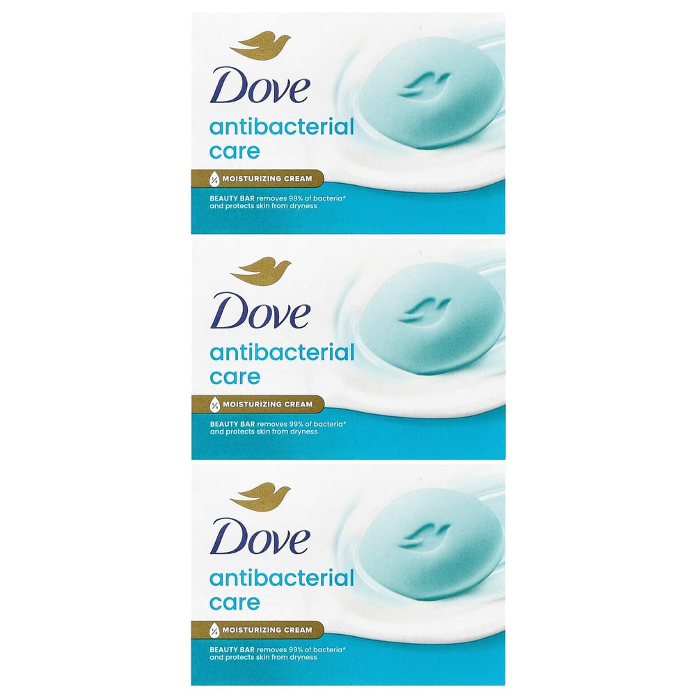 IHerb Мыло антибактериальное Dove Beauty Bar, 3 куска, 90 г (3,17 унций) Каждый