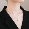 Real D Color 1 Carat Moissanite Pendant Necklace For Women S925 Sterling Silver Plate Pt950 Clavicle Chain Jewelry