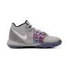 Nike Kyrie 5 Graffiti Irving 5 Средневысокие Детские Баскетбольные Кроссовки Серый Фиолетовый Дети Возраст 3 7 Лет AQ2458-001
