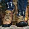 Spring and Autumn Leisure Hiking Boots Waterproof Non-Slip Top Layer Cowhide Outdoor Climbing Boots Men's Leather Sports Men's Shoes