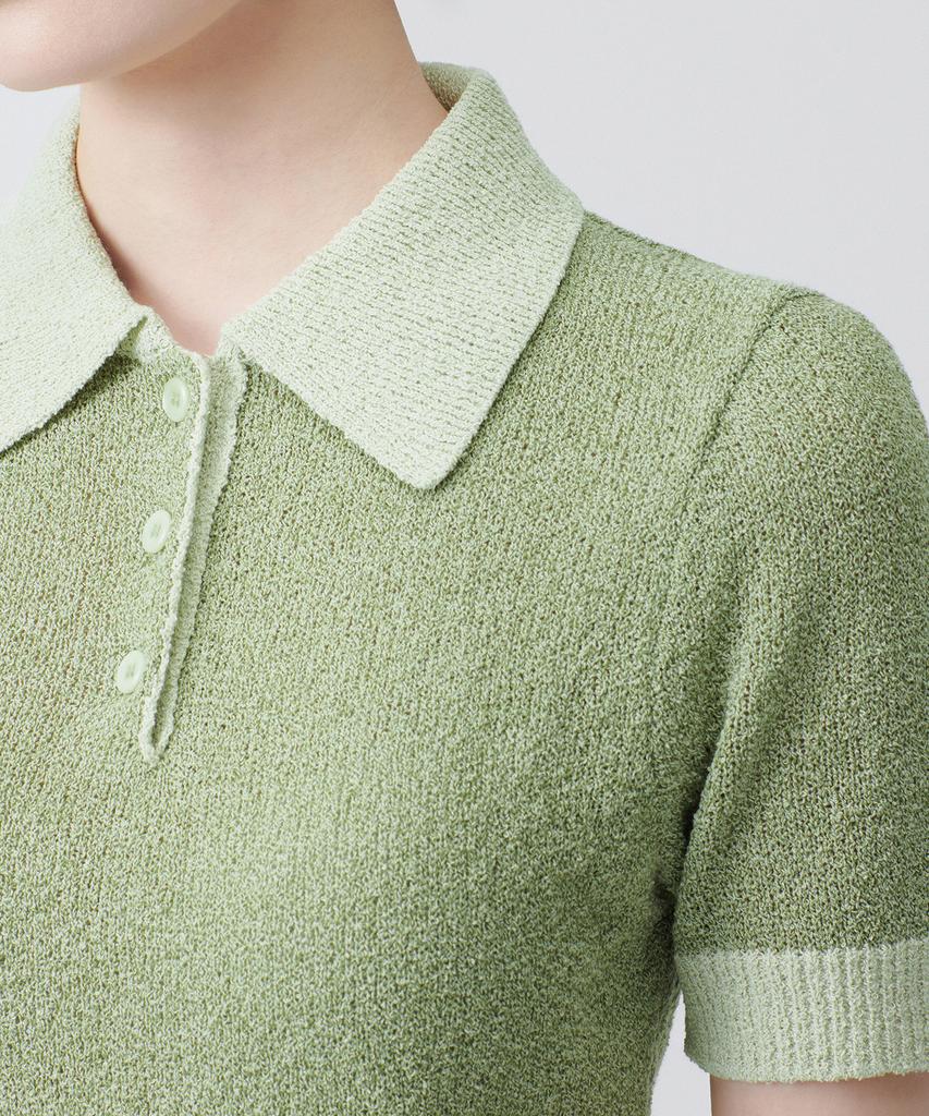 MUSINSA STANDARD WOMAN Women'S Boucle Knitted Polo Shirt [Green]