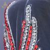 Beaded Lace Fabric Rhinestone Beads Patches Custom Embroidered Patches Rhinestone Applique Bodice Sew on Wedding Dress