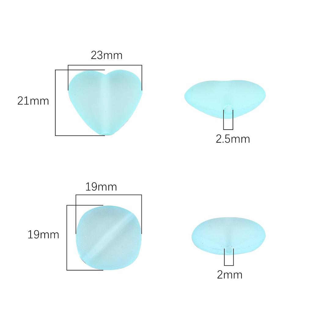 6 шт. акриловые матовые бусины персиковое сердце алмазные бусины для DIY ожерелье браслет серьги изготовление ювелирных изделий аксессуары для рукоделия