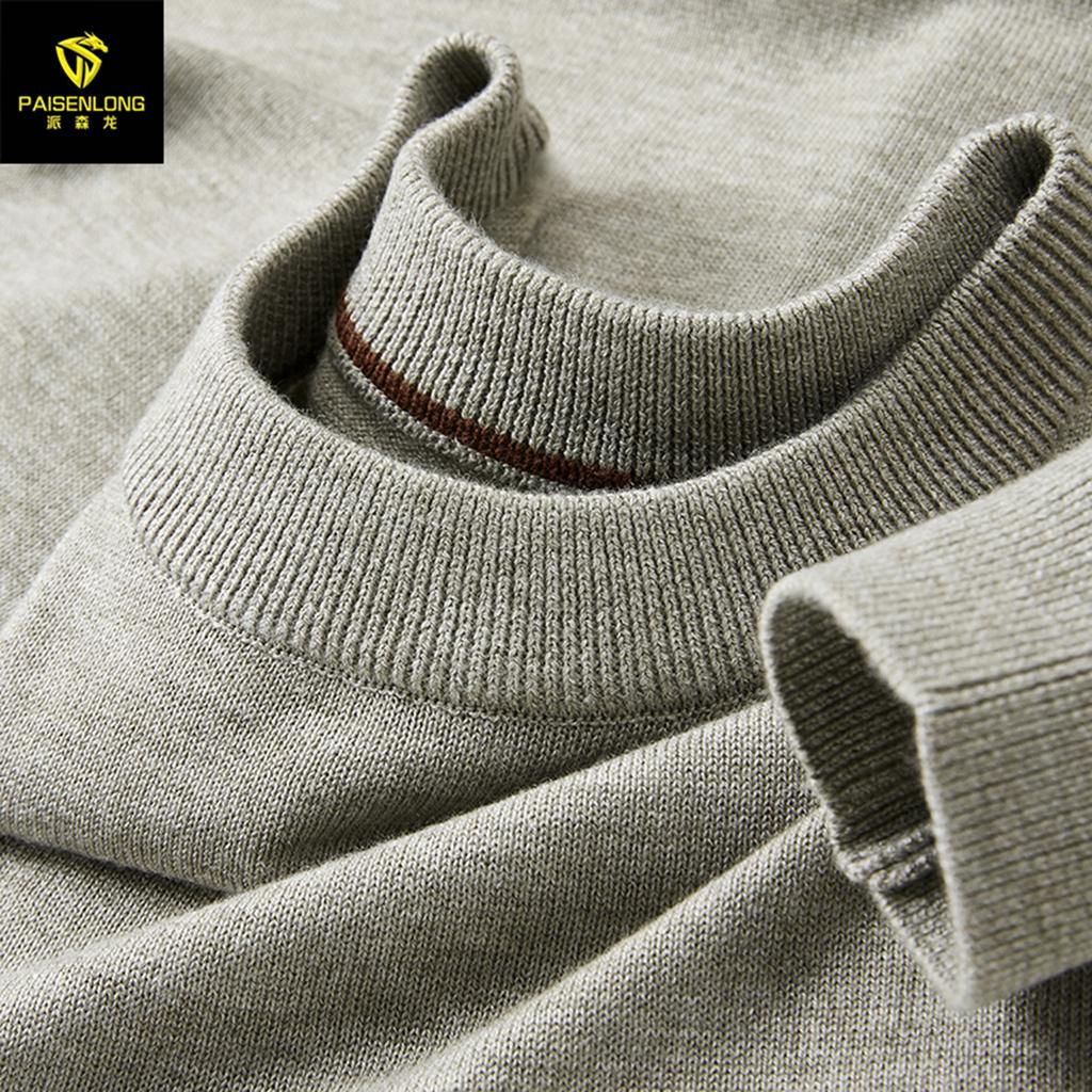 A Must For Keeping Warm In Autumn And Winter, Wool Skin-Friendly And Comfortable Crew Neck Black Sweater Men Wool Sweater Pullover Men Knitted Sweater