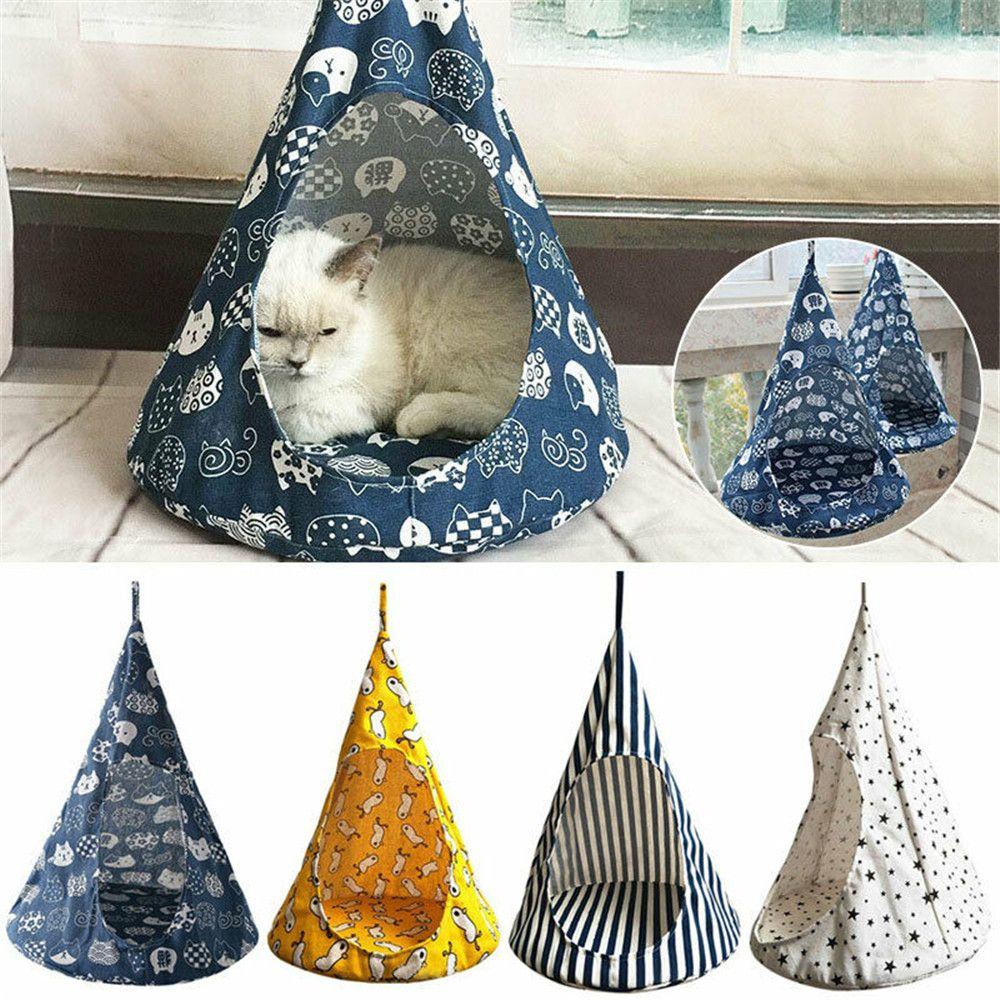 Washable Conical Removable Kitten Nest Pet Tent Cat House Bed Cat Hammock