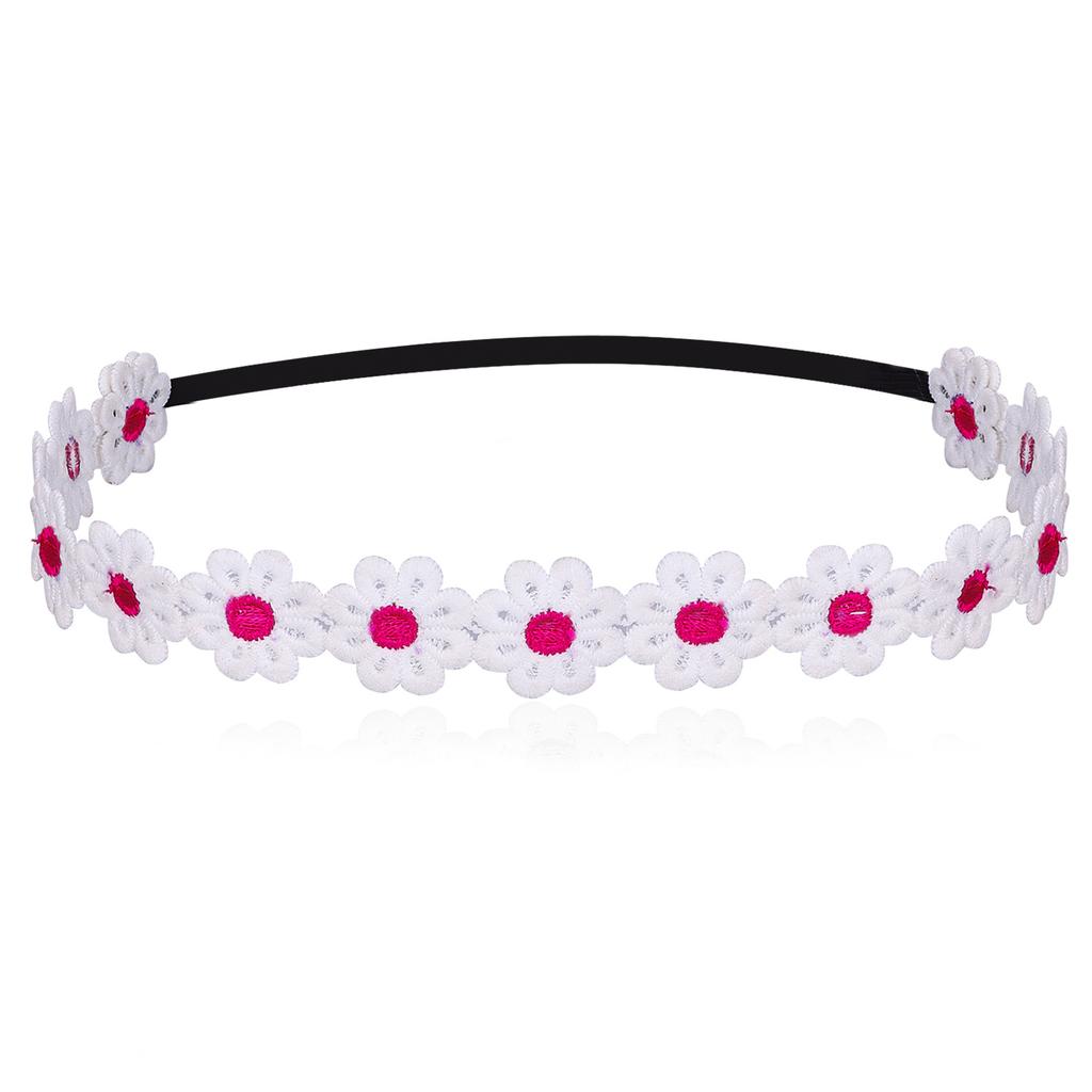 Toddler Daisy Flower Headbands Little Girls Crown Sunflower Soft Lace Crown Wedding Party Headwear Hair Accessories