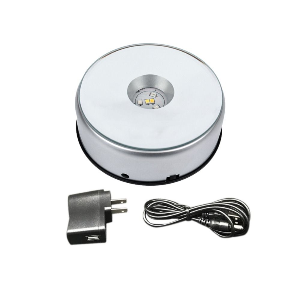 Mute Display Turntable Automatic Revolving Platform Art Ornament Bases Crystal Display Stand