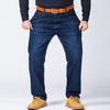 Large Size Men's Blue Loose Jeans Autumn and Winter Straight Denim Trousers Male Brand Pants