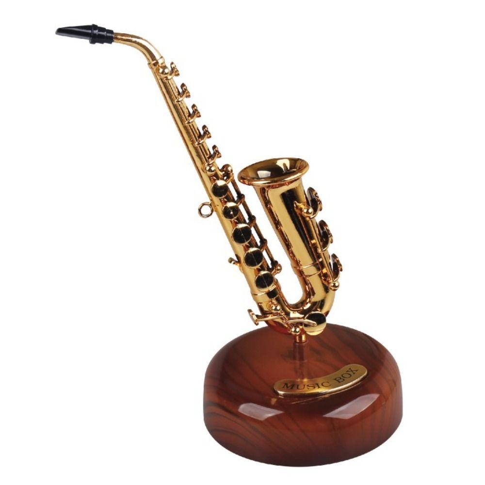 Скандинавская вращающаяся музыкальная шкатулка, имитация гитары, модель, украшения, музыкальный инструмент, шкатулка для дома, декор