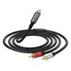 Кабель-адаптер USB Type-C на 2 RCA для звука, USB C на 2 RCA, для подключения к автомобильным магнитолам и домашним усилителям