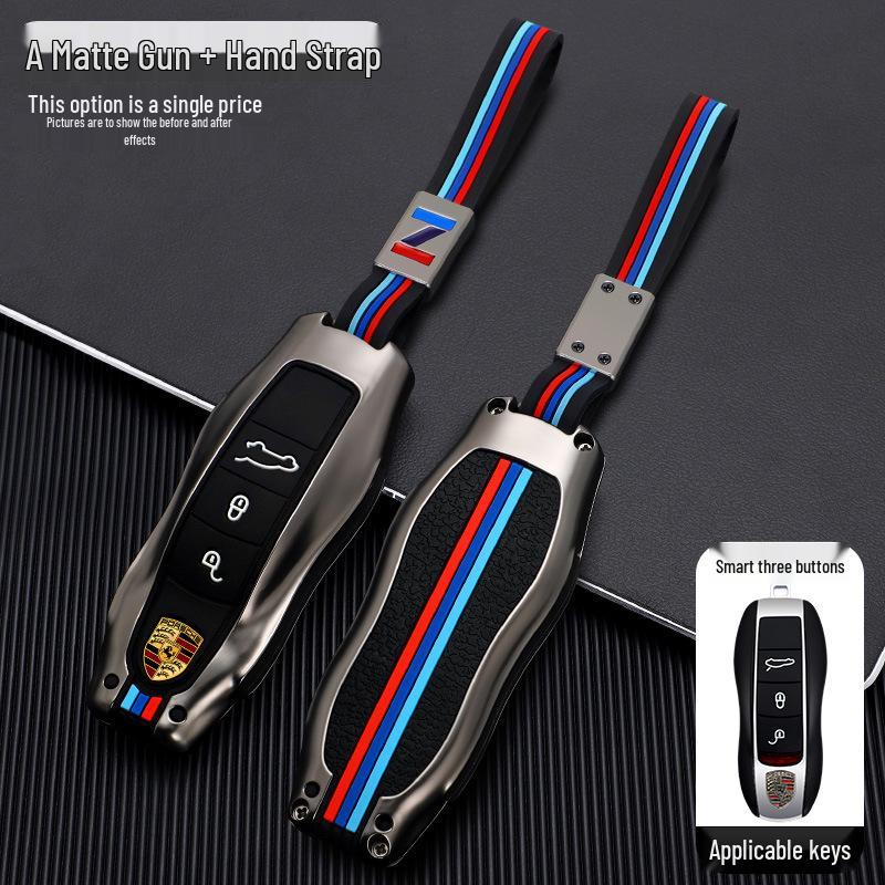 Porsche Cayenne Macan Panamera 718 Крышка корпуса ключа и модифицированная сумка-брелок.