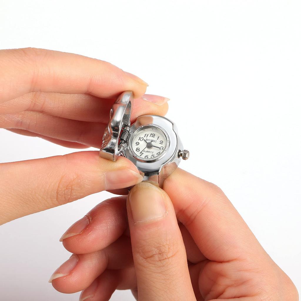 Часы-кольцо JEWELRYWE Простые часы с большим циферблатом Популярные водонепроницаемые аналоговые кварцевые деловые часы