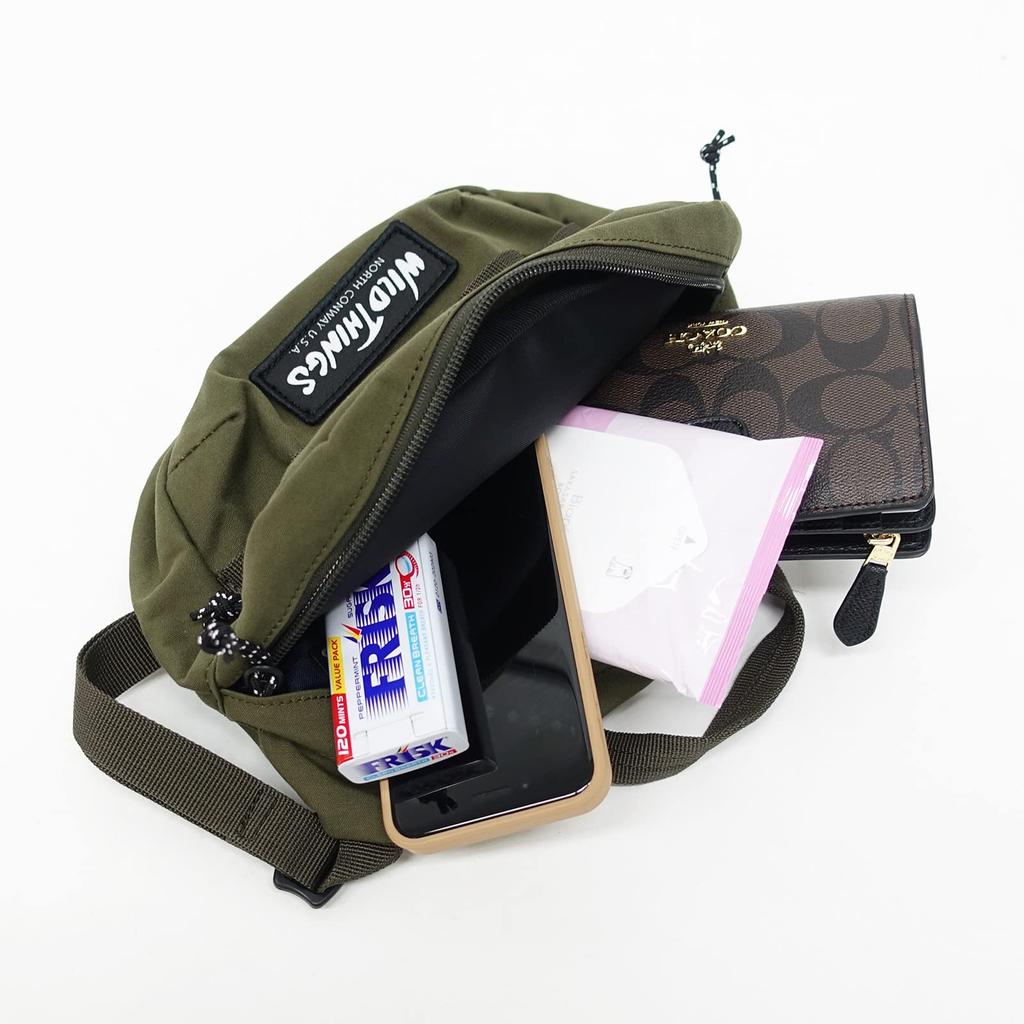 Wild Things Shoulder Horizontal Style with Handle and Key Military Olive WT-380-3005 Bag, Hook,