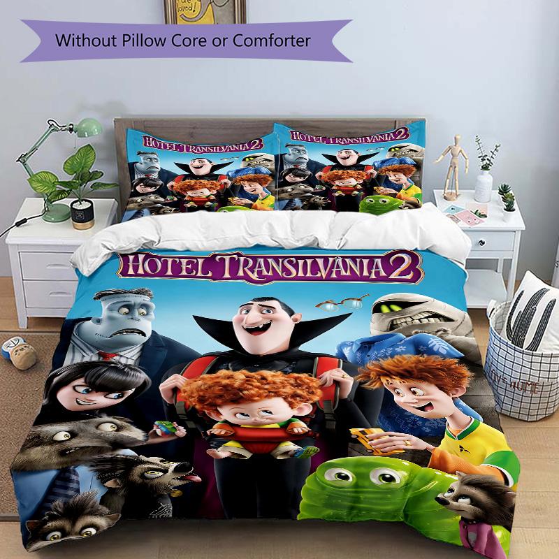 Hotel Transylvania Adventure Print 3Pcs Bedding Setduvet Cover With 2 Bedropillowcase Home Birthday Gift