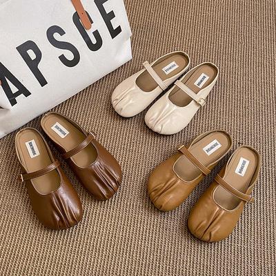 Тапочки-мешки на мягкой подошве для женщин, которые можно носить весной и осенью 2025 года, новые туфли с плоской подошвой для беременных женщин с одной ногой, полуботинки для ленивых, лето