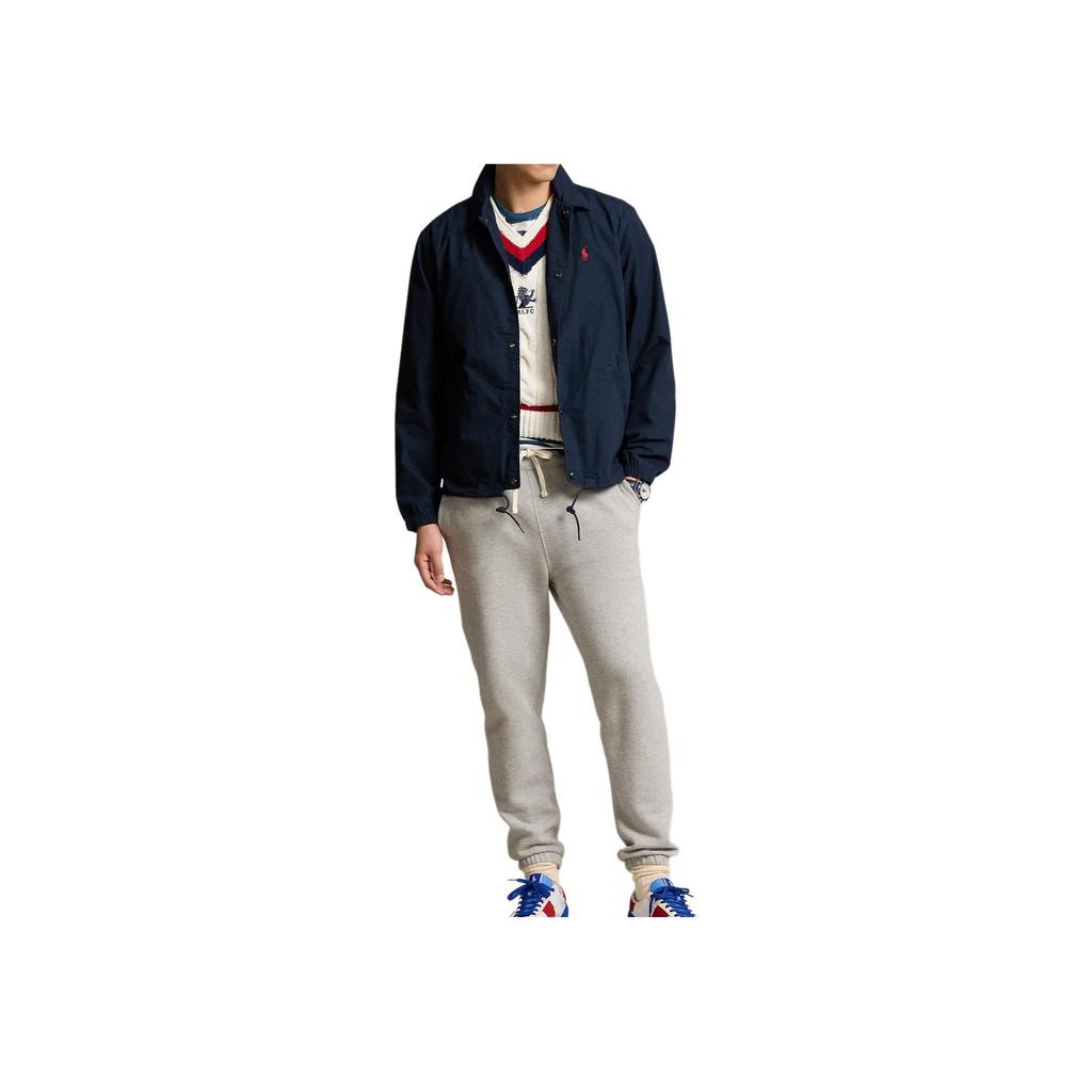 Polo Ralph Lauren однобортная однотонная куртка с воротником-поло и длинным рукавом Мужские куртки Темно-синие MNPOOTW16020835-410