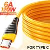 120W 6A Super Fast Charging USB C Data Cables Type C High-speed Charger Line for IPhone Samsung Xiaomi Universal Phone Wire Cord