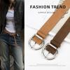 Retro Matte Leather Women'S Belt Simple Velvet With Jeans High-End Decorative Belt Women