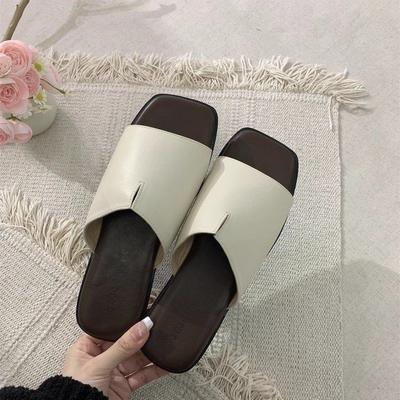 Женские тапочки женские носят новые феи приморский пляж мягкие плоские сандалии на одно слово, когда выходят летом