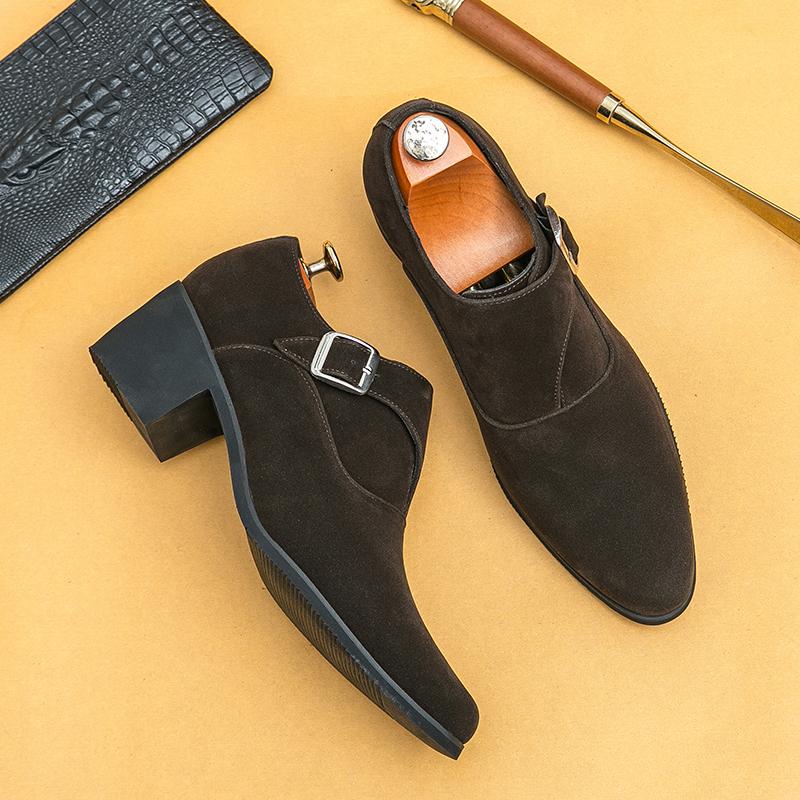Мода Модные и трендовые мужские туфли, увеличивающие рост Повседневные Деловые Офисные Рабочие Свидания Свадебные Мужские дизайнерские туфли