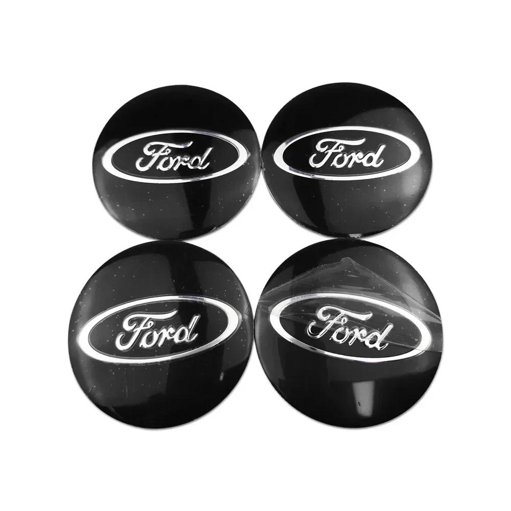 New 2026 Car Sticker 56MM Car Decals Wheel Rims Center Hub Stickers for Ford Kuga Fusion Shelby ST RS Mondeo Focus 2 3 Fiesta Ex