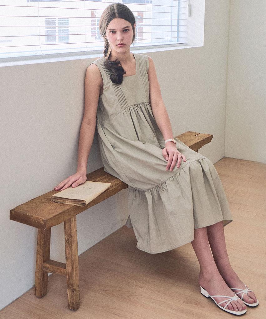 Slow Lolly Maren Volume Dress - Beige