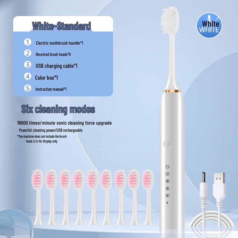 «Умная электрическая зубная щетка Sonic для пар — трансграничная зарядка, мягкие щетинки, автоматическая очистка».