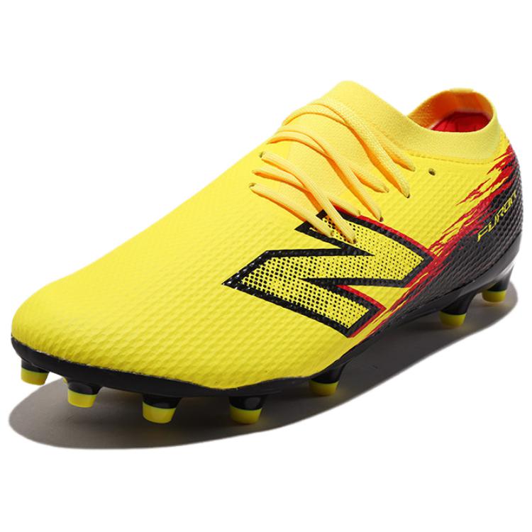 New Balance Furon V8 Удобный Универсальный MG (Резиновые короткие шипы) Синтетическая кожа Поддерживающие Футбольные бутсы Мужские футбольные бутсы Желтый UF3M6CN