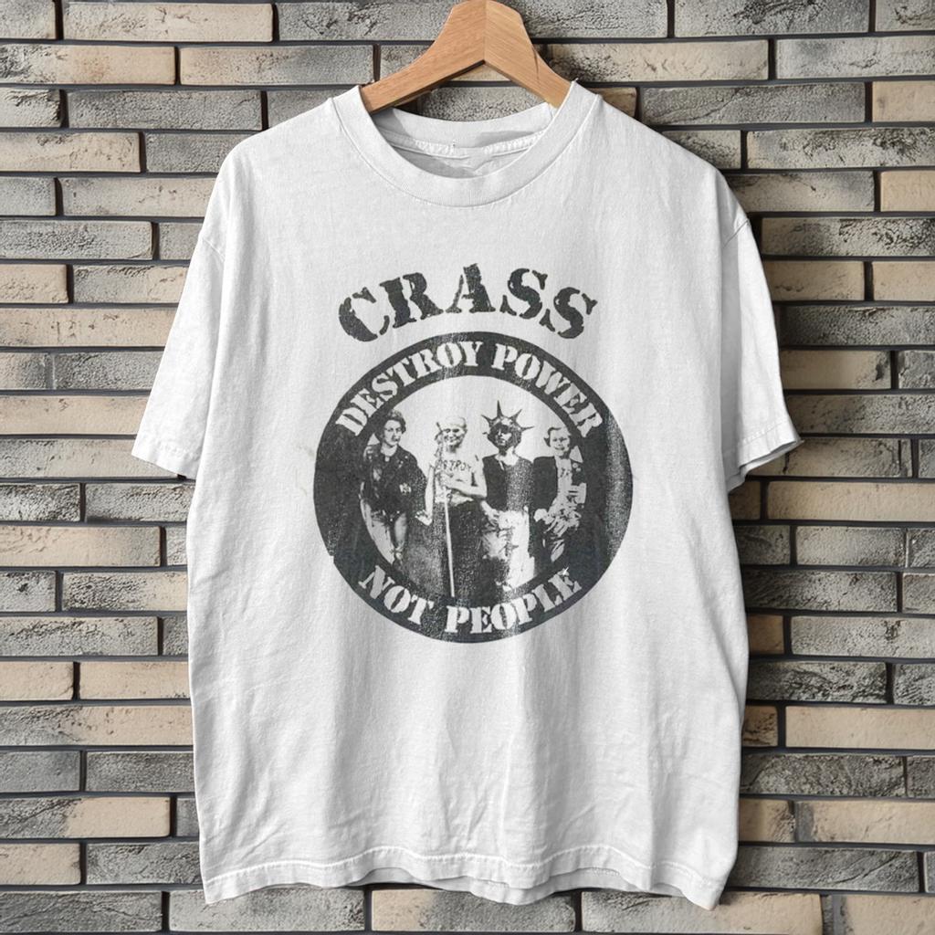 HOT! Crass Band White Cotton Heavy Cotton T-Shirt