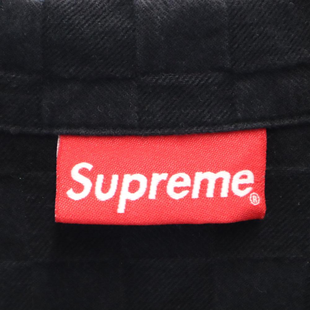 Supreme Футболка с длинным рукавом на половину молнии M черный пуловер Мужская Б/у
