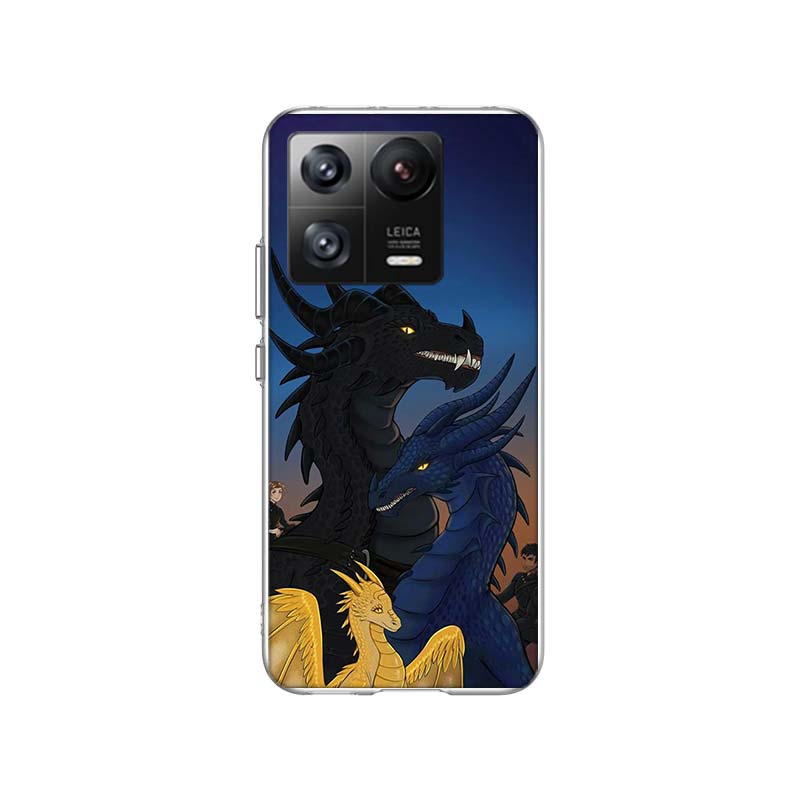 F-Fourth W-Wing Dragon Phone Case For Xiaomi 14 F7 Ultra Mi 15 Poco X7 X6 X5 Pro M6 M5 M5S F6 F5 F4 GT F3 Cover Coque TPU Soft C