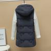 Большой размер новый двухсторонний жилет женский зимний жилет средней длины корейский стиль осень и зима пуховый жилет хлопковый утолщенная куртка