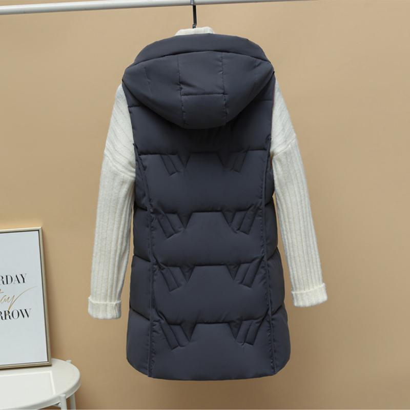 Большой размер новый двухсторонний жилет женский зимний жилет средней длины корейский стиль осень и зима пуховый жилет хлопковый утолщенная куртка