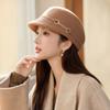 Winter Hat Women's Wool Warm Elegant Cap Woolen Basin Hat Fashion Travel Hat