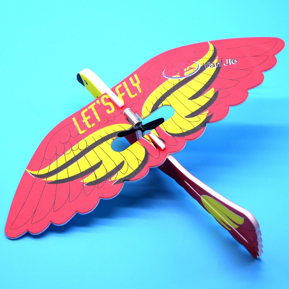 with LED Light Spinning Hand Paper Airplane USB Rechargeable Flight Glider Helicopter