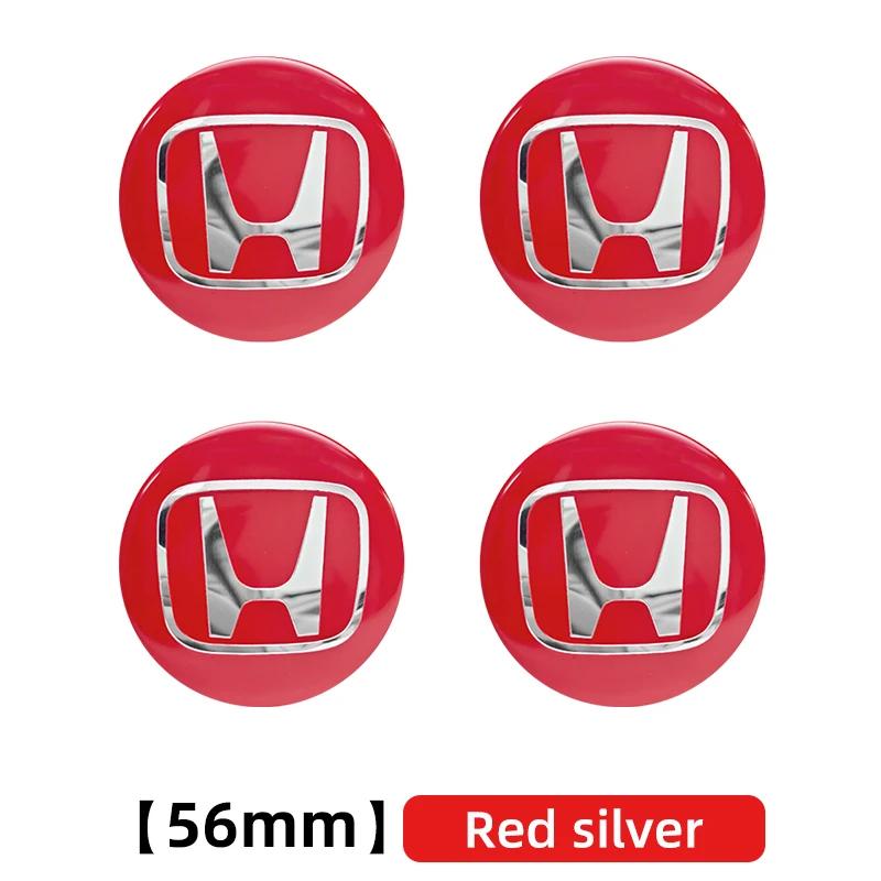 56mm 60mm 65mm Car Wheel Center Hub Cap Rim Cover Stickers For Honda Civic Fit Jazz Accord CRV City Odyssey Passport Pilot Vezel