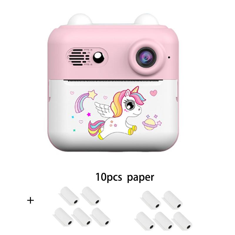 Милый детский мультяшный портативный термопринтер-камера, детская камера мгновенной печати, мини-фотокамера, цифровые камеры