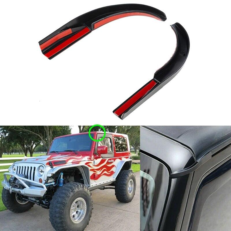 Для Jeep Wrangler JK 2007-2017 автомобильная крыша, черная вода, дождь, защита, слот, расширение желоба, Стайлинг, авто внешние аксессуары