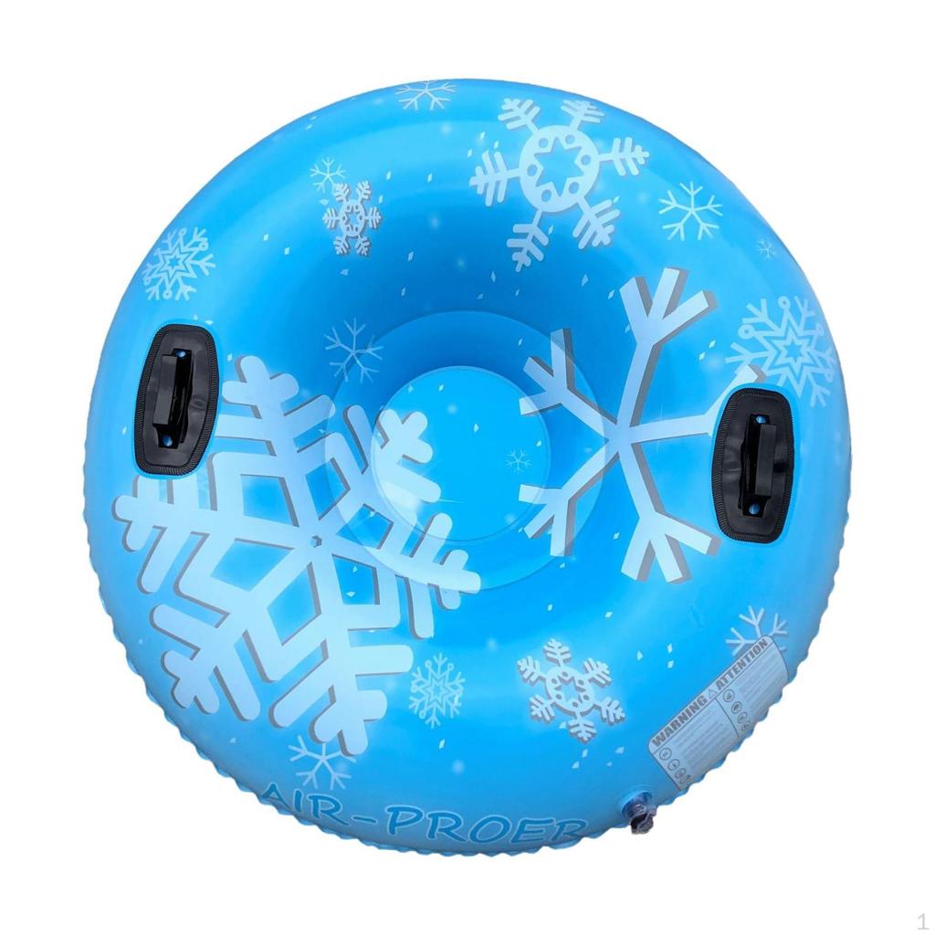 Inflatable Snow Tube Christmas Sledge Gift Sleigh Sled with Handles for Games Outdoor