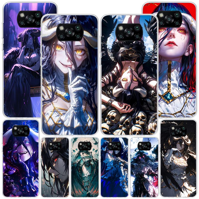 Чехол для телефона Albedo Overlord Anime для Xiaomi Poco X5 X6 X7 Pro X4 Gt F7 Ultra M8 M7 Redmi 15C 15 13C 13 12C 12 Уникальная обложка Coque