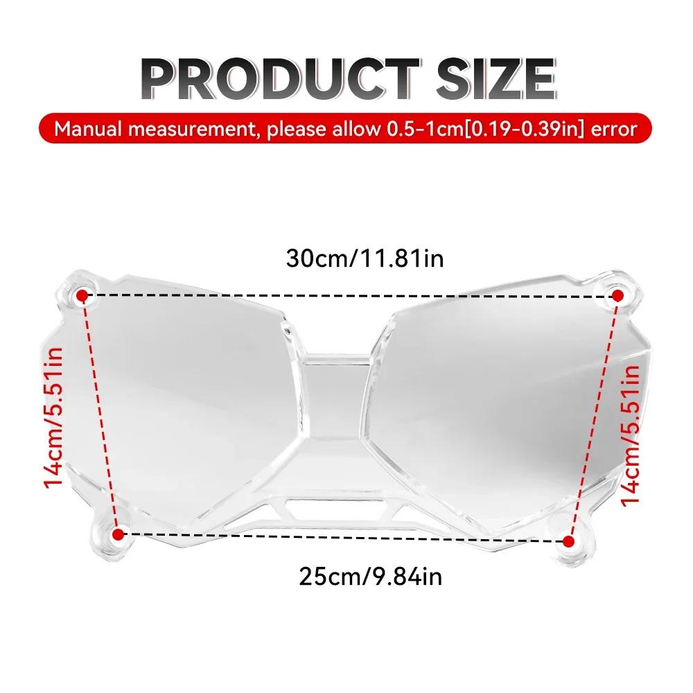 Motorcycle Headlight Cover Protective Guard Headlight Protector Acrylic Fit for Tiger 800 1200 XCX XRX Explorer 1215