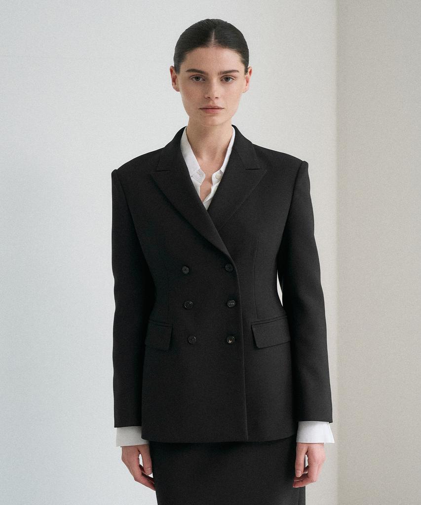 VIYUL Classic Double Button Collar Jacket