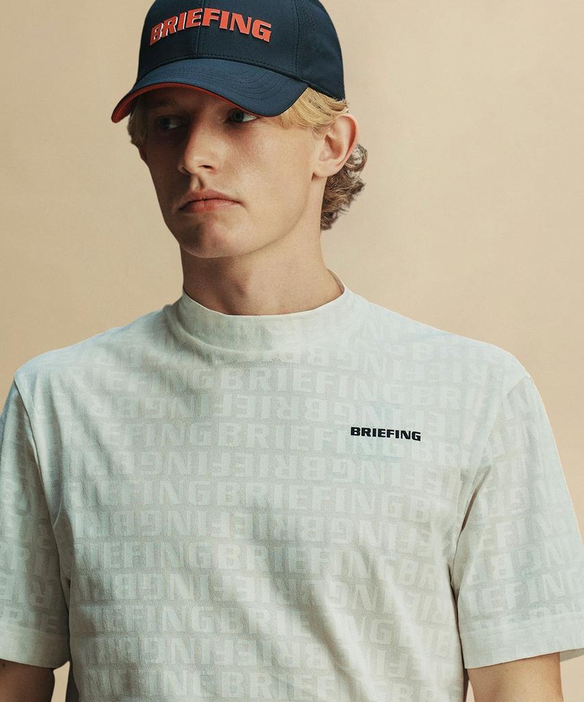 Beulipinggolpeu Men'S Logo Jacquard Mock Neck_White