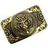 Zodiac Pure Copper Belt, Button Head Men's 3.8 Belt, Head Brass Solid Full Brass Belt Head Clip