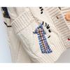 Autumn and Winter Women's Sweater Fashion Lazy Wind Embroidered Sweater Letter Design Loose Knitted Cardigan Jacket
