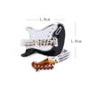 Fashion Personality Lovers' Oiled Zinc Zinc Alloy Ring Women Jewelry Black White Color Varnish Guitar